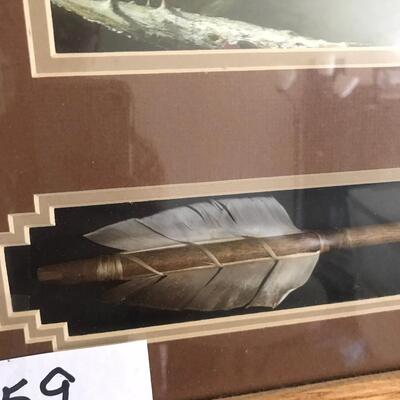 Native American Framed Scene Print with Arrow