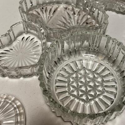 Three Piece Crystal Trinket Container Lot