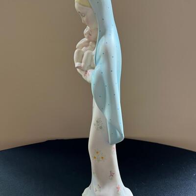 Tall Beautiful Lenci Madonna and Child 15.5" t Italian Hand Painted