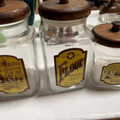 Vintage Anchor Hocking 3 Piece Canister Set