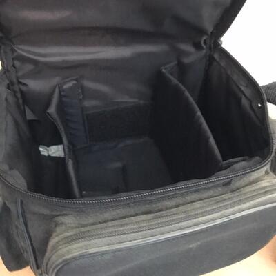 Vintage Polaroid camera & bag