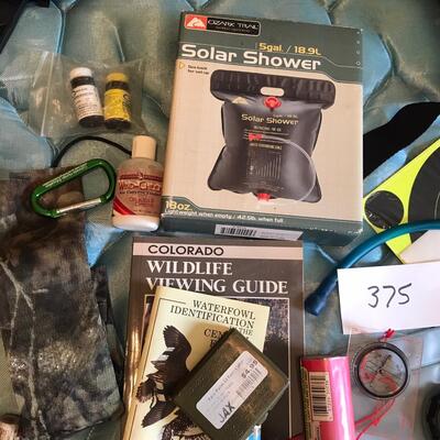 Box lot of misc hunting supplies