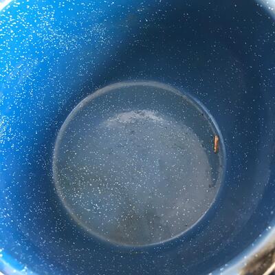 Blue Speckled Graniteware Coffee Pots and Pot