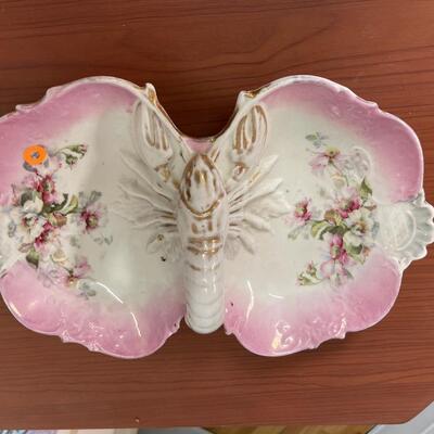 Antique Crawfish Serving Dish