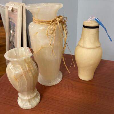 Vintage Alabaster Marble 3 Piece Lot