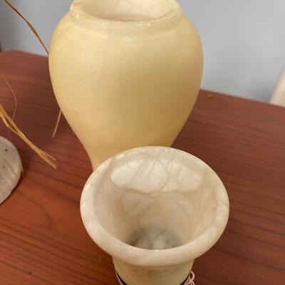 Vintage Alabaster Marble 3 Piece Lot