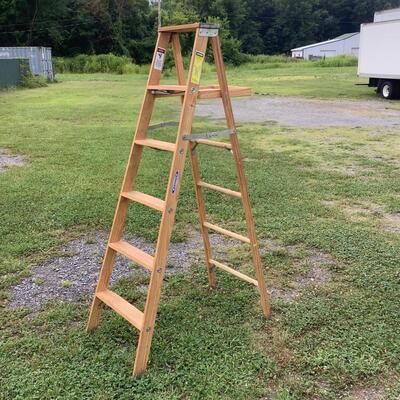 5025 Wooden Werner 6ft. Painters Ladder