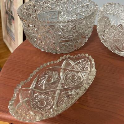 Vintage Cut Crystal 4 Piece Lot