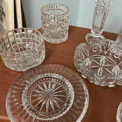 Vintage Lead Crystal Lot-9 Pieces