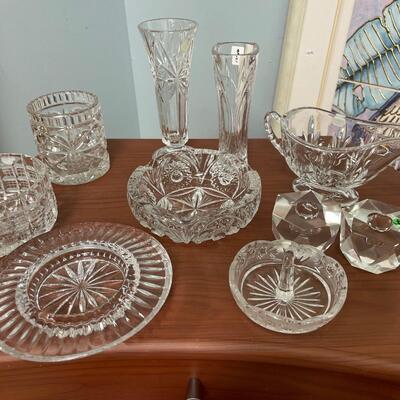 Vintage Lead Crystal Lot-9 Pieces