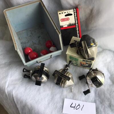 Bin of Fishing Reels