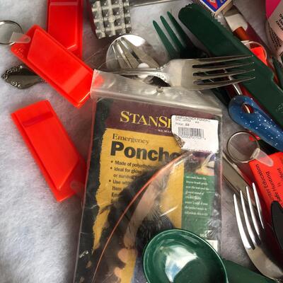 Flat of misc Camping supplies