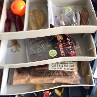 Tackle Box Bait Lures Weights Line & More