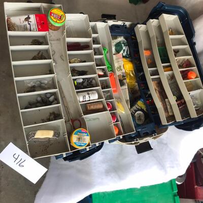 Tackle Box Bait Lures Weights Line & More