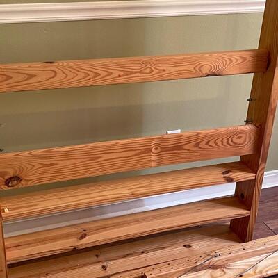 Solid cedar captains bed with hideaway underneath and drawers-no hardware