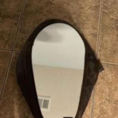 Antique Leather Horse Yoke Mirror