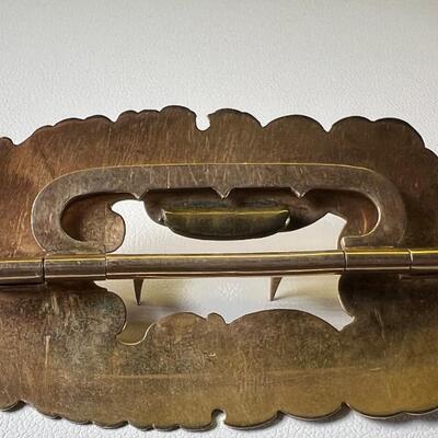 Antique belt Buckle mid 1800 14 K gold engraved
