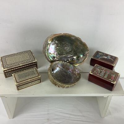 5060 Mother of Pearl Inlay Boxes with Large Shell