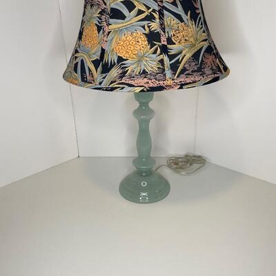 Tommy Bahama Lamp and Silk Shade with finial