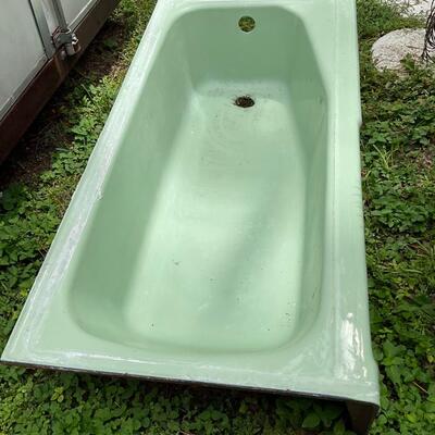 1960â€™s green cast iron tub