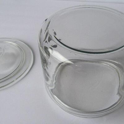 Large Clear Glass Cookie Jar With Heart Theme