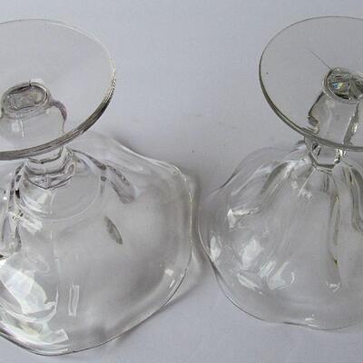 Vintage Glass Ice Cream Dishes, One Marked Heisey