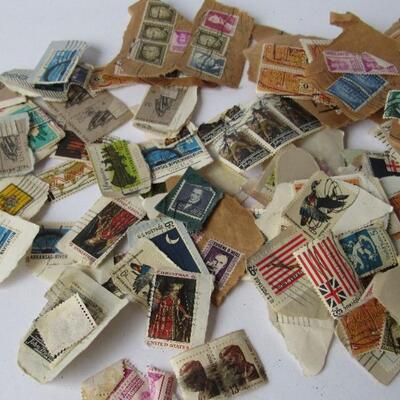 Bunch of Vintage Canceled Stamps