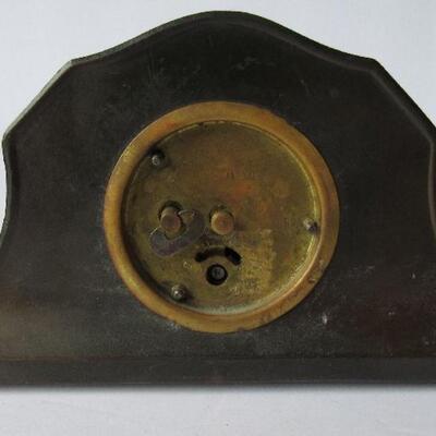 Vintage Metal Small Mantle Clock