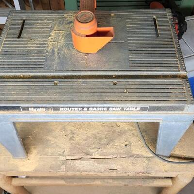 Hirsh Router & Sabre saw table with Craftsman 1.5 hp Router