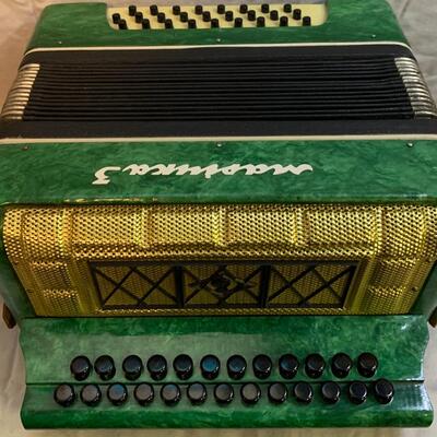 Rare Vintage Folk Harmonic, Ukrainian Button Accordion 13â€ x 13â€ x 7â€ high approx