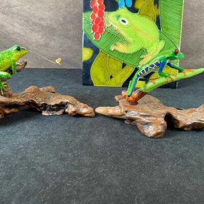 Lot 17. John Perry Frog Figurines