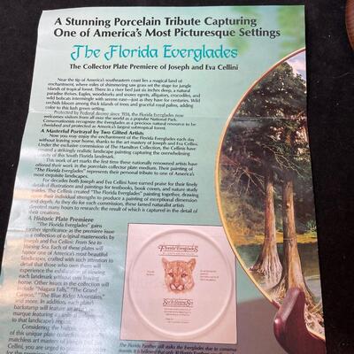 Lot 26  Egret Sculpture and Everglades Plate