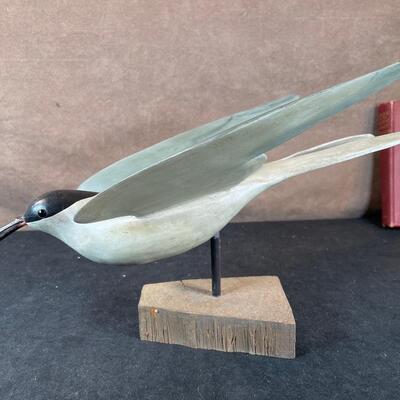 Lot 33. Three Wooden Birds and Antique Book