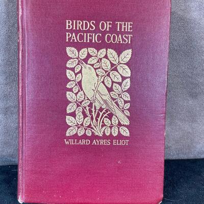 Lot 33. Three Wooden Birds and Antique Book