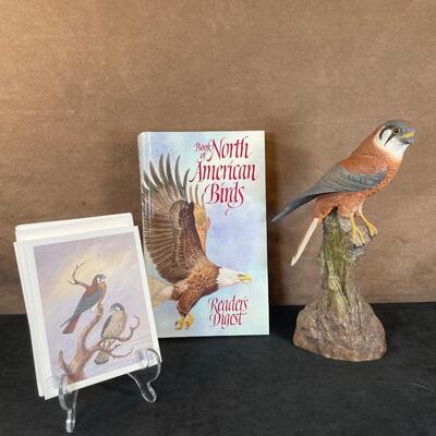 Lot 35. Bird Figurine, Book and Notecards