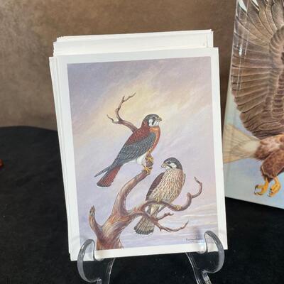 Lot 35. Bird Figurine, Book and Notecards