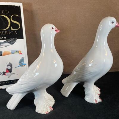 Lot 38. Pair of Ceramic Birds and Book