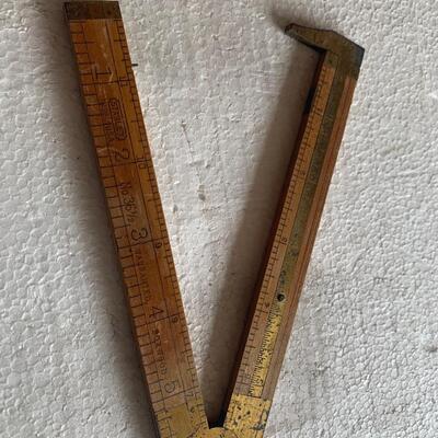 Vintage Stanley No. 36 1/2 Folding BoxWood Measuring Stick