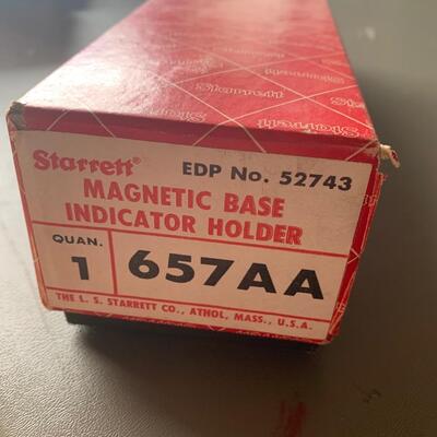Starrett No. 657AA Magnetic Base Indicator Holder In Original Box