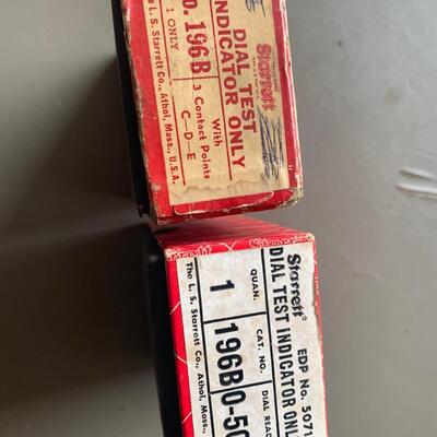 PAIR Starrett Dial Test Indicators 196B In Original Boxes
