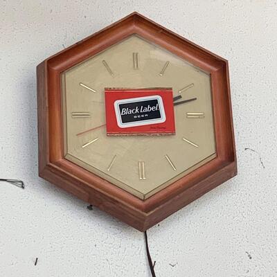 Vintage Black Lable Beer Clock