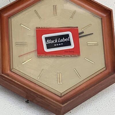 Vintage Black Lable Beer Clock