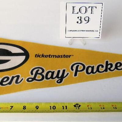 Vintage Green Bay Packers Ticketmaster Pennant