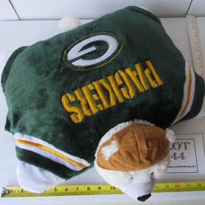Adorable Cuddly Green Bay Packers Pillow Pals Plush Pillow