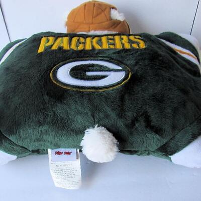 Adorable Cuddly Green Bay Packers Pillow Pals Plush Pillow