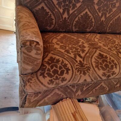 Antique Velvet Burnout Settee