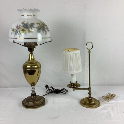 5065 Pair of Vintage Brass Lamps