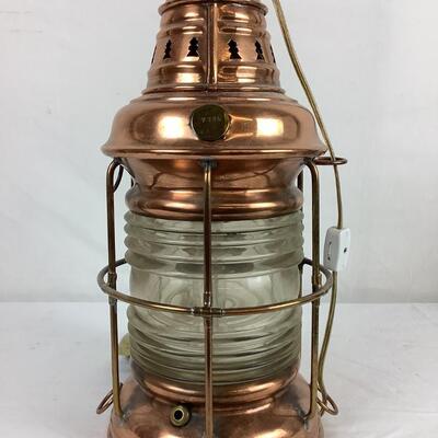 5071 Russell & Stoll Co New York Copper Electrified Boat Lantern