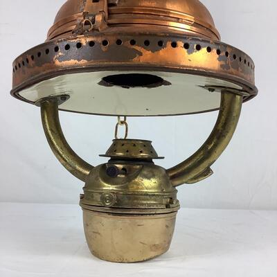 5073 Antique Copper Nautical Ship Electrified Trawler Lantern