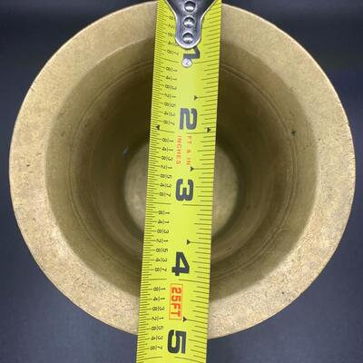 Antique Brass Mortar 5â€ high x 5â€ wide approx